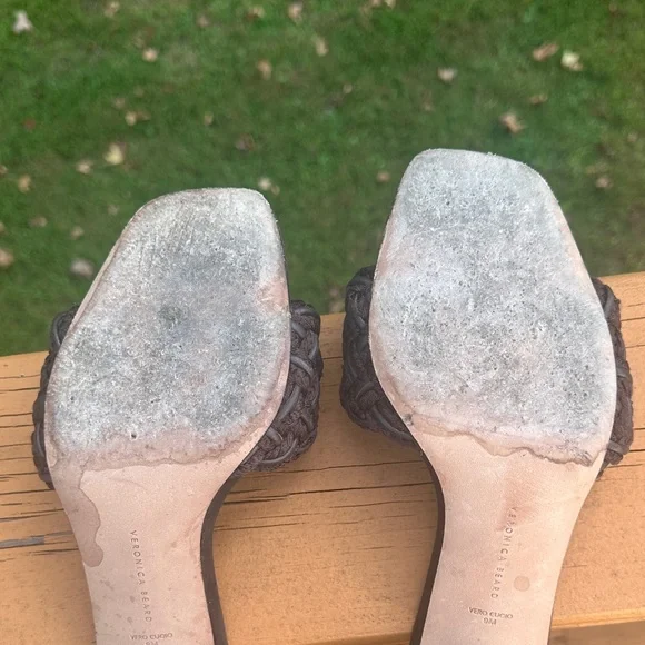 Veronica Beard Kerra Woven block-Heiled suede slide sandals - Picture 14 of 16